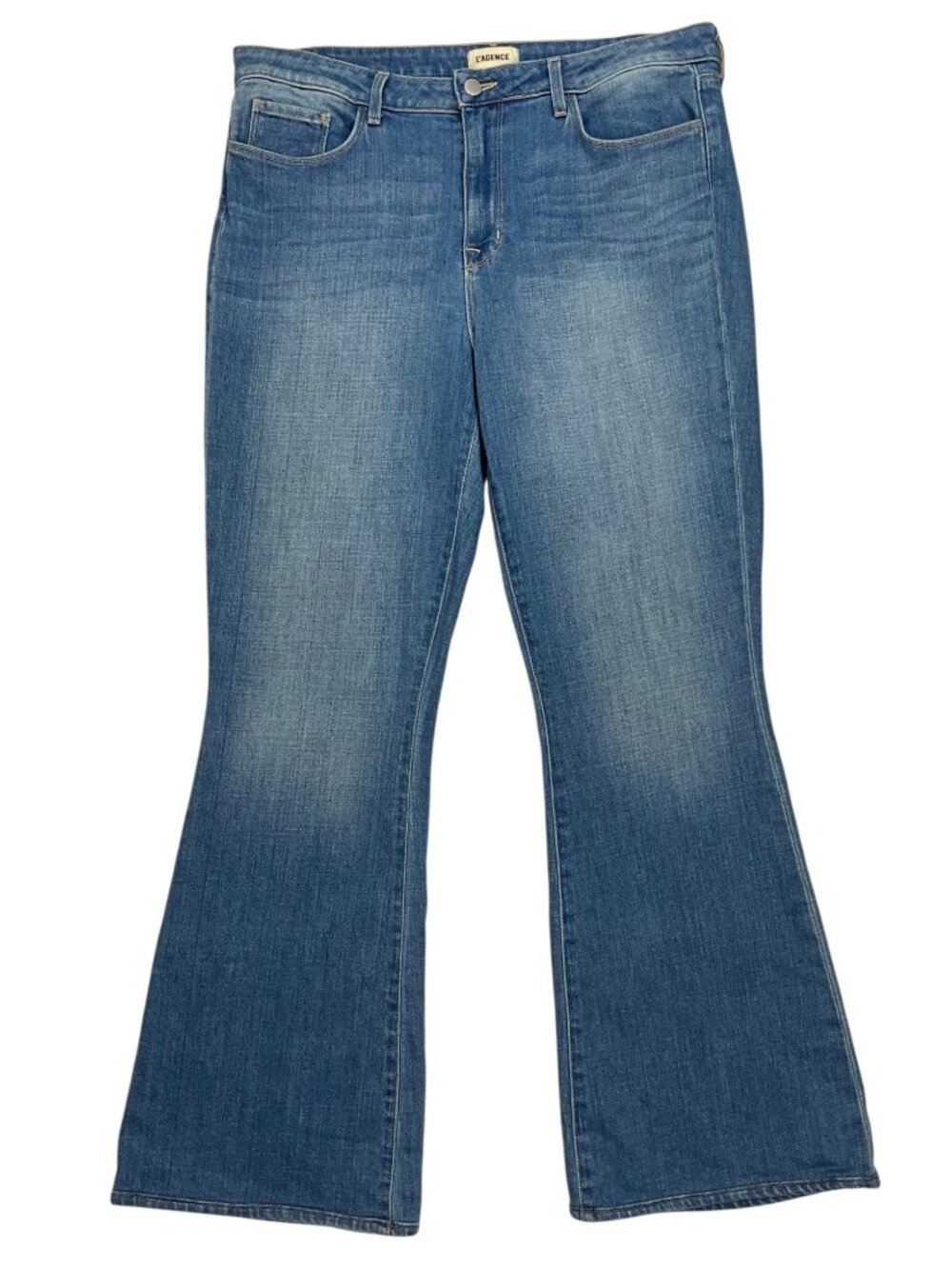 L'AGENCE Bell High Rise Flare Jeans 33 Bal Harbour Blue Full Length